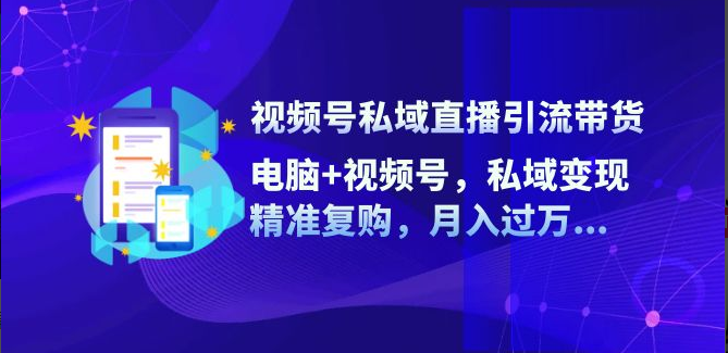 视频号私域直播引流带货：电脑+视频号，私域变现，精准复购，月入过万-一九八七资源网-分享网络创业-网赚资讯