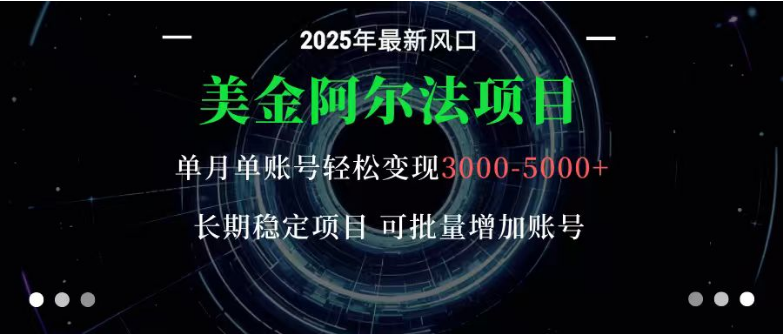 美金阿尔法项目:一部手机每天只需10分钟,轻松稳定赚美元-小七创业网-短视频自媒体创业项目资源网